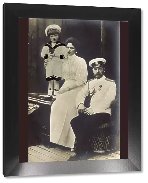 Tsar Nicholas II, Alexandra Feodorovna and Tsarevich Alexei