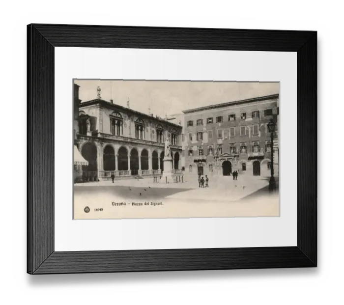 Framed Print : Piazza dei Signori with the monument to Dante, Verona Framed Print : Piazza dei Signori with the monument to Dante, Verona