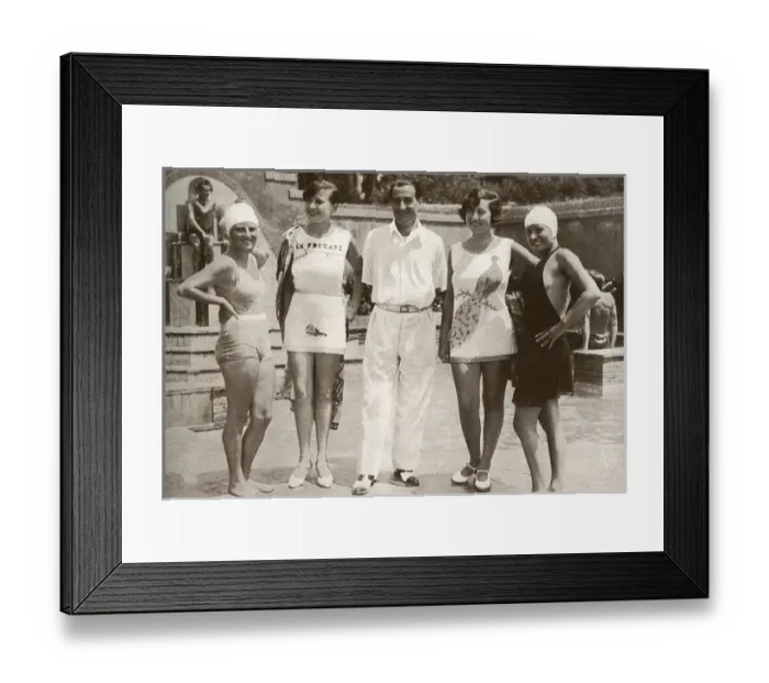 Framed Print : Max Dearly with bathing costume winners, French Riviera Framed Print : Max Dearly with bathing costume winners, French Riviera