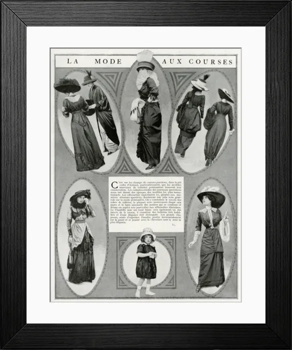Framed Print : Fashion at the races 1912 Framed Print : Fashion at the races 1912