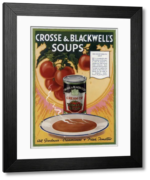 Framed Print : Crosse and Blackwells soups advertisement Framed Print : Crosse and Blackwells soups advertisement