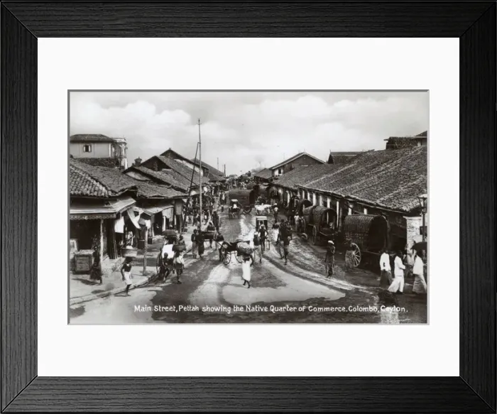 Framed Print : Street scene, Pettah, Colombo, Ceylon (Sri Lanka) Framed Print : Street scene, Pettah, Colombo, Ceylon (Sri Lanka)