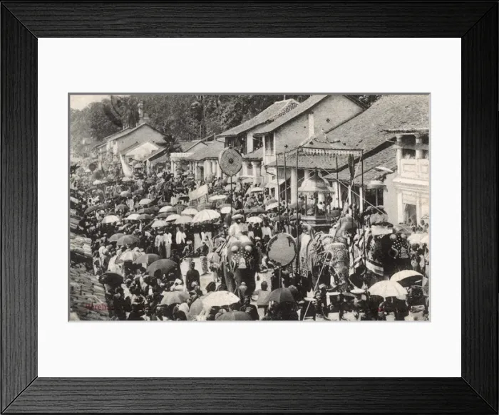 Framed Print : Procession, Holy Relic of the Tooth, Ceylon (Sri Lanka)