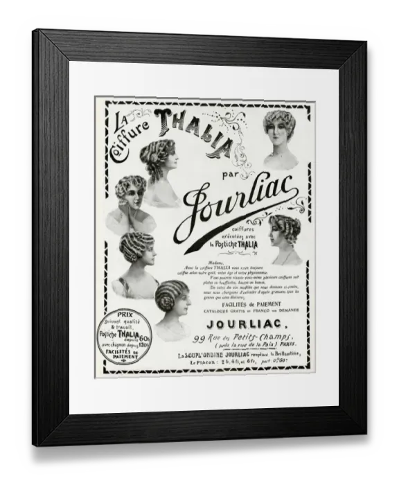 Framed Print : Advert for Jourliac hairpieces 1912 Framed Print : Advert for Jourliac hairpieces 1912