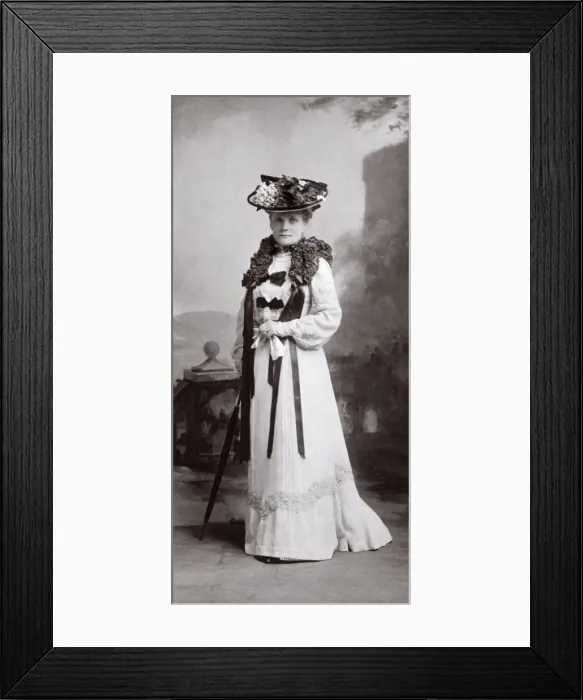 Framed Print : Edwardian woman, Scarborough, North Yorkshire Framed Print : Edwardian woman, Scarborough, North Yorkshire