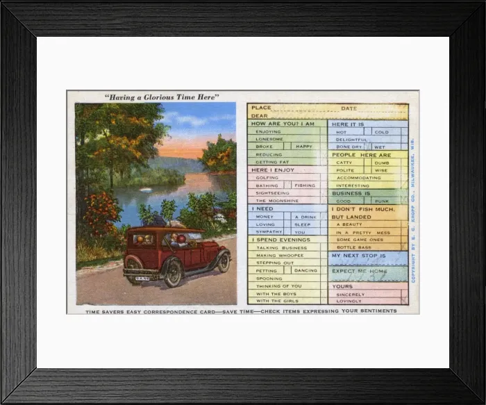 Framed Print : Time Savers Easy Correspondence card Framed Print : Time Savers Easy Correspondence card