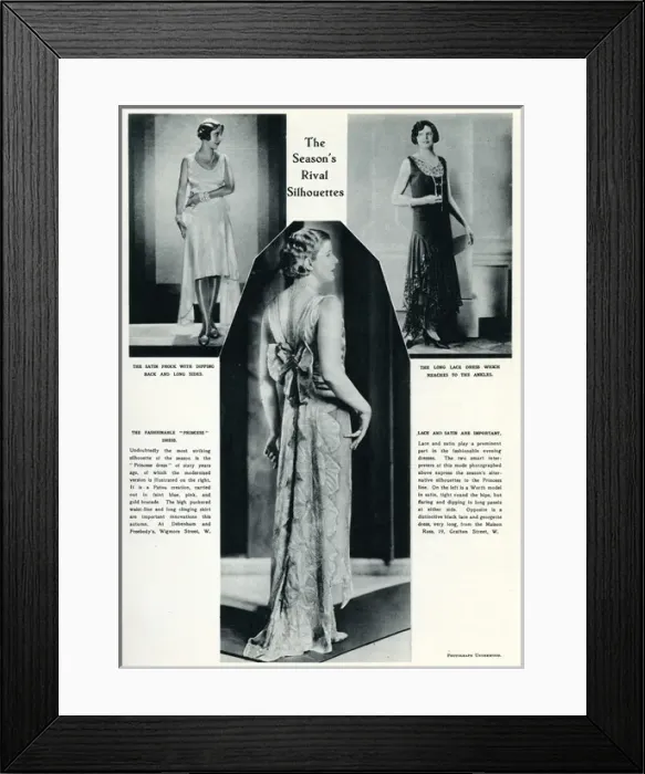 Framed Print : Evening dresses 1929 Framed Print : Evening dresses 1929