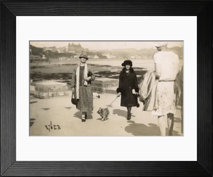 Framed Print : Scarborough Seafront - Two middle-aged spinsters on holiday Framed Print : Scarborough Seafront - Two middle-aged spinsters on holiday