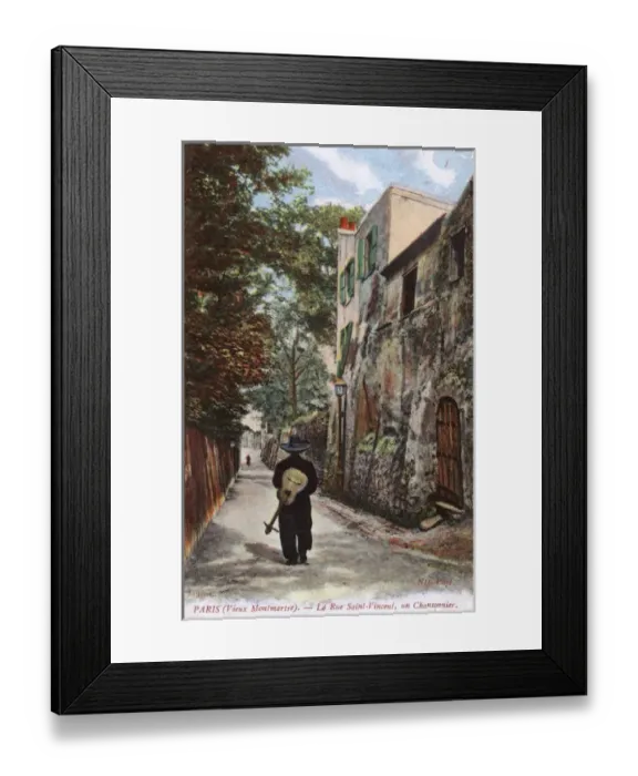 Framed Print : Rue Saint Vincent - Old Montmartre, Paris Framed Print : Rue Saint Vincent - Old Montmartre, Paris
