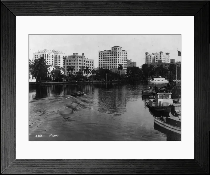 Framed Print : Miami River, Miami Beach, Florida, USA Framed Print : Miami River, Miami Beach, Florida, USA