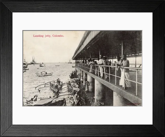 Framed Print : Landing Jetty, Colombo, Ceylon (Sri Lanka) Framed Print : Landing Jetty, Colombo, Ceylon (Sri Lanka)