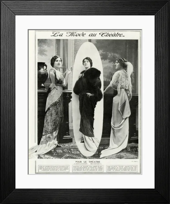 Framed Print : Fashion at the threatre 1912 Framed Print : Fashion at the threatre 1912