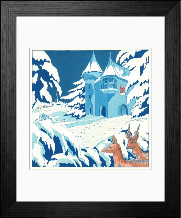 Framed Print : Pochoir technique - Stylish Art Deco Greetings Card Framed Print : Pochoir technique - Stylish Art Deco Greetings Card