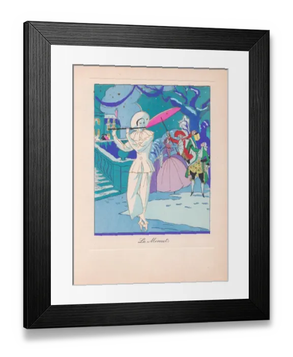 Framed Print : Pochoir technique - Stylish Art Deco Greetings Card Framed Print : Pochoir technique - Stylish Art Deco Greetings Card