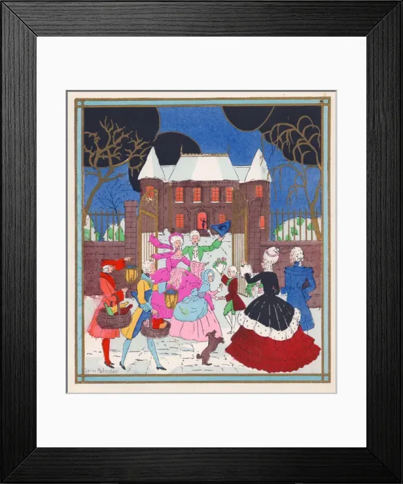 Framed Print : Pochoir technique - Stylish Art Deco Greetings Card Framed Print : Pochoir technique - Stylish Art Deco Greetings Card