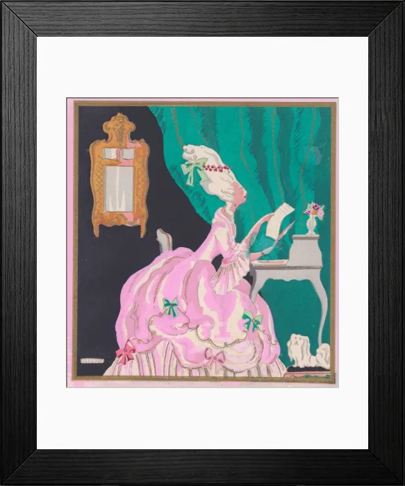 Framed Print : Pochoir technique - Stylish Art Deco Greetings Card Framed Print : Pochoir technique - Stylish Art Deco Greetings Card