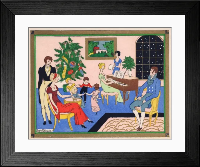 Framed Print : Pochoir technique - Stylish Art Deco Greetings Card Framed Print : Pochoir technique - Stylish Art Deco Greetings Card