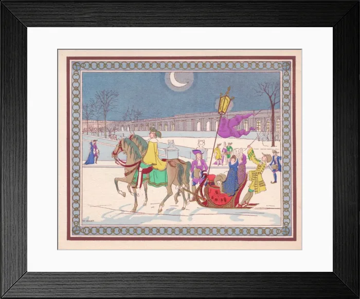 Framed Print : Pochoir technique - Stylish Art Deco Greetings Card Framed Print : Pochoir technique - Stylish Art Deco Greetings Card