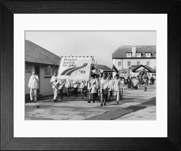 Framed Print : Peoples march for jobs, Cornwall Framed Print : Peoples march for jobs, Cornwall