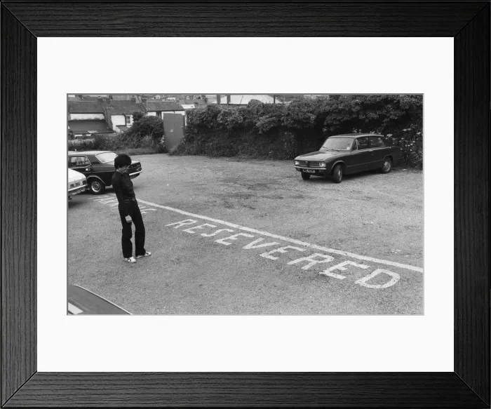 Framed Print : Humorous misprint in a car park, Cornwall Framed Print : Humorous misprint in a car park, Cornwall