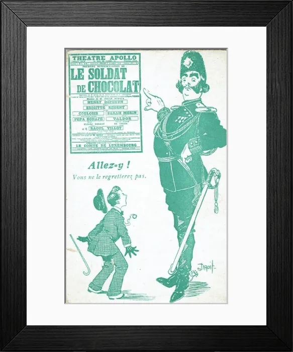 Framed Print : The Chocolate Soldier by Stanislaus Stange. Music by Straus Framed Print : The Chocolate Soldier by Stanislaus Stange. Music by Straus