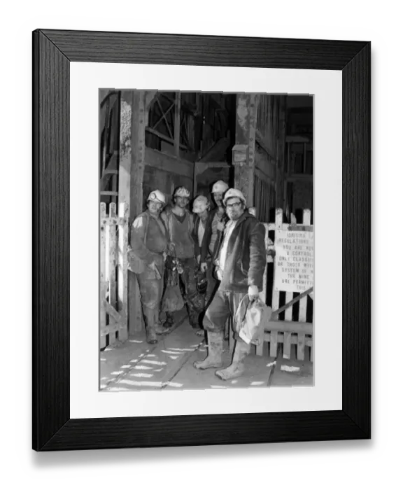 Framed Print : Miners at Geevor Tin Mine, Pendeen, Cornwall Framed Print : Miners at Geevor Tin Mine, Pendeen, Cornwall
