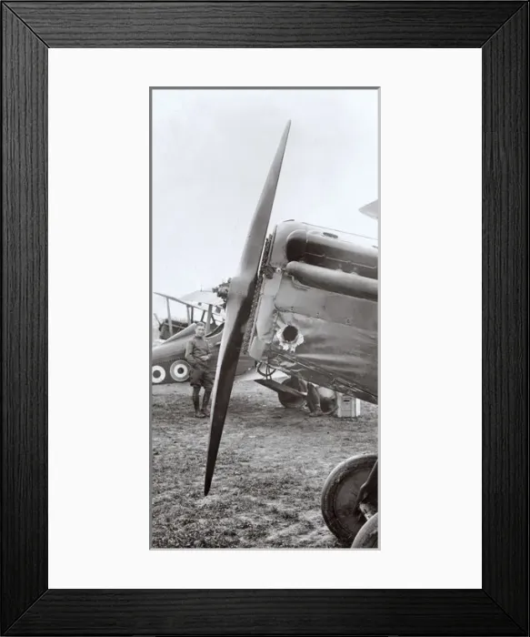 Framed Print : Damaged SE5 biplane, Northern France, WW1 Framed Print : Damaged SE5 biplane, Northern France, WW1