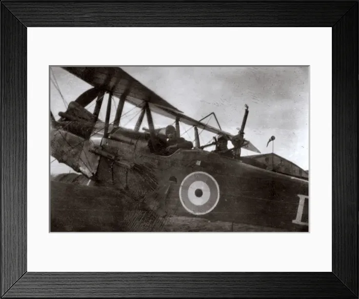 Framed Print : RFC crewmen in plane, Clairmarais, Northern France, WW1 Framed Print : RFC crewmen in plane, Clairmarais, Northern France, WW1
