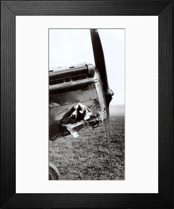 Framed Print : Damaged SE5 biplane, Northern France, WW1 Framed Print : Damaged SE5 biplane, Northern France, WW1