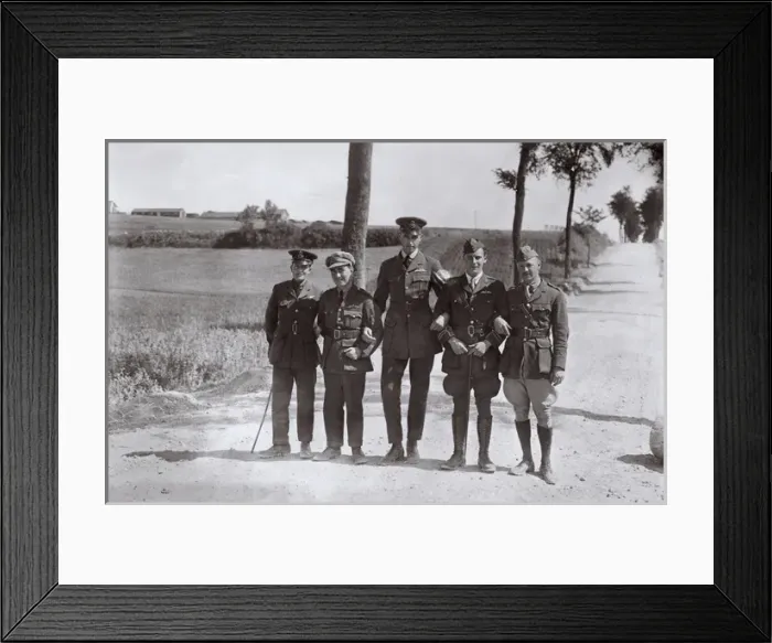Framed Print : RFC crewmen, Villeselve, Northern France, WW1 Framed Print : RFC crewmen, Villeselve, Northern France, WW1