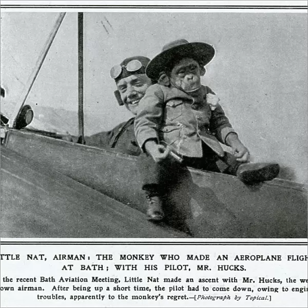 Monkey making flight at Bath Aviation Meeting 1912