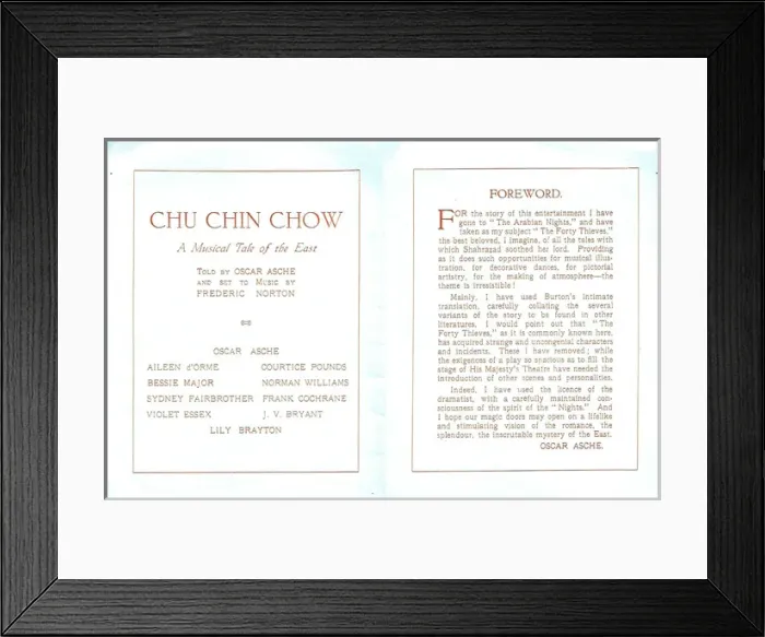 Framed Print : Chu Chin Chow by Oscar Asche Framed Print : Chu Chin Chow by Oscar Asche