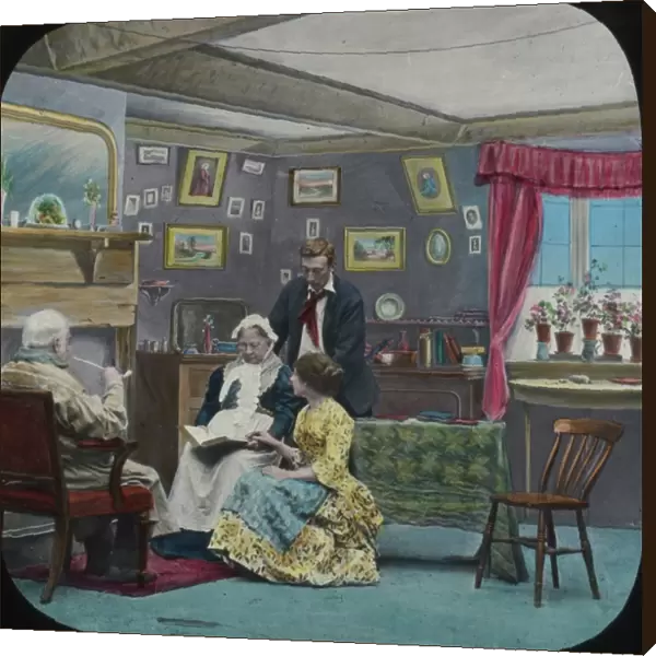 Home scene - couple and elderly parents