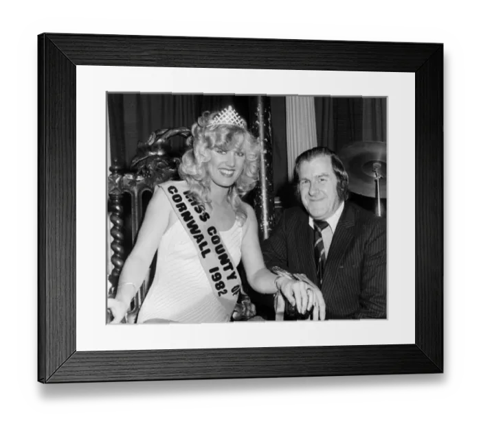 Framed Print : David Mudd MP and Miss County of Cornwall Framed Print : David Mudd MP and Miss County of Cornwall