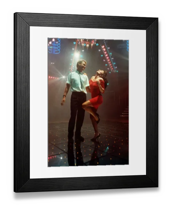 Framed Print : Young couple at a disco, Cornwall Framed Print : Young couple at a disco, Cornwall