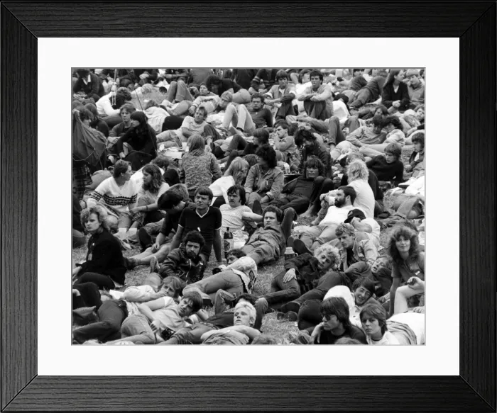 Framed Print : Large audience at Penwith Rock Festival, Cornwall Framed Print : Large audience at Penwith Rock Festival, Cornwall