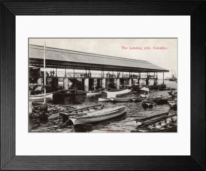 Framed Print : Landing Jetty, Colombo, Ceylon (Sri Lanka) Framed Print : Landing Jetty, Colombo, Ceylon (Sri Lanka)