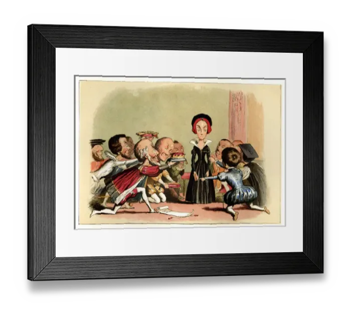 Framed Print : Comic English Histories by Richard Doyle Framed Print : Comic English Histories by Richard Doyle