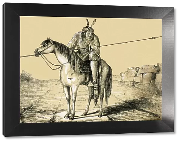 Native American Comanche on horseback