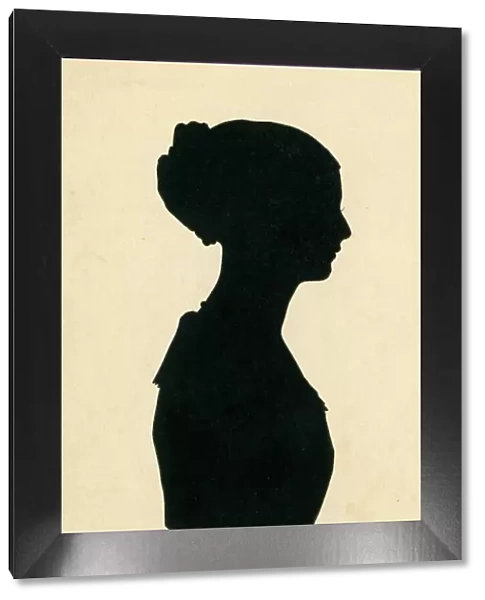 Early Victorian silhouette of a young woman