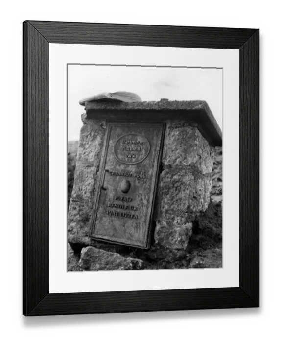 Framed Print : Letter box at Cranmere Pool, Dartmoor, Devon Framed Print : Letter box at Cranmere Pool, Dartmoor, Devon