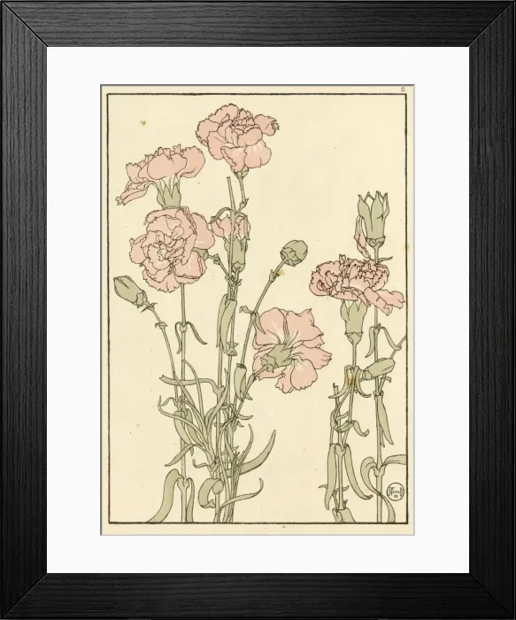 Framed Print : X. Decorative flower study by Jeannie Foord Framed Print : X. Decorative flower study by Jeannie Foord