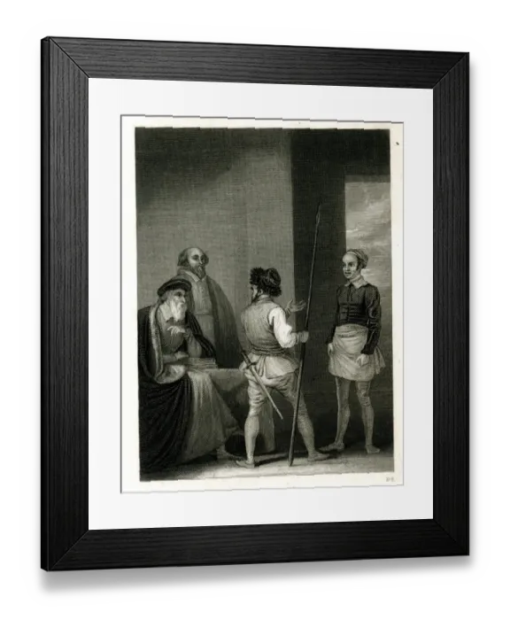 Framed Print : Scene from Shakespeares Measure for Measure Framed Print : Scene from Shakespeares Measure for Measure