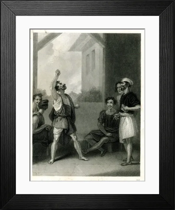 Framed Print : Scene from Shakespeares Measure for Measure Framed Print : Scene from Shakespeares Measure for Measure
