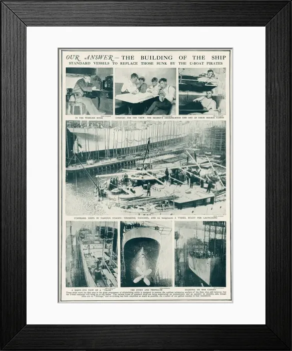 Framed Print : Replace ships that have been sunk by German u-boats 1917 Framed Print : Replace ships that have been sunk by German u-boats 1917