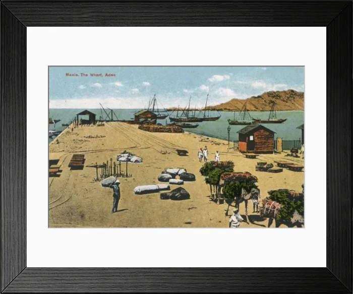 Framed Print : The Wharf, Maala harbour, Aden Framed Print : The Wharf, Maala harbour, Aden