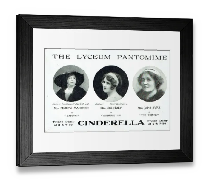 Framed Print : Cinderella starring Iris Hoey Framed Print : Cinderella starring Iris Hoey
