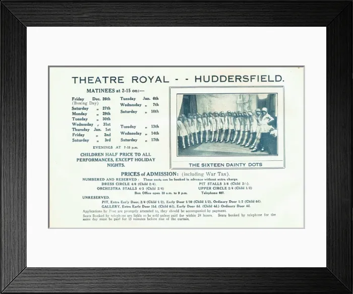 Framed Print : Cinderella Flyer for the Theatre Royal in Huddersfield Framed Print : Cinderella Flyer for the Theatre Royal in Huddersfield