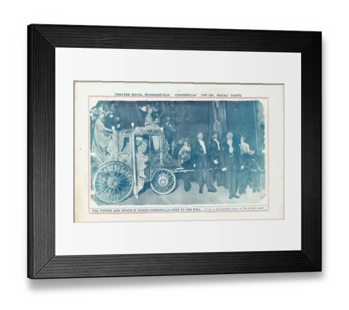 Framed Print : Cinderella Flyer for the Theatre Royal in Huddersfield Framed Print : Cinderella Flyer for the Theatre Royal in Huddersfield