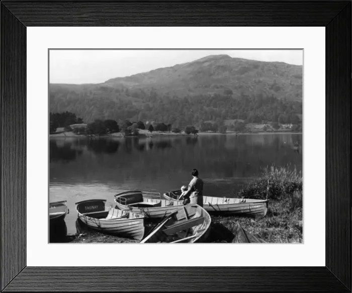 Framed Print : Boats at Grasmere, Lake District, Cumbria Framed Print : Boats at Grasmere, Lake District, Cumbria